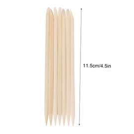 Mikinona 200pcs Orange Stick Cuticle Pusher Remover for Nail Art Wood Nail Sticks Manicure Pedicure Tools