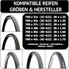 Bicycle Inner Tube 28 Inch Set, Compatible with Continental &