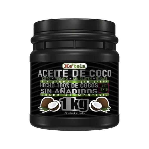 Aceite De Coco 1 Kilo, Ke´tela, Vegano, Keto