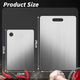 STFYUG Titan Chopping Board, 304 Stainless Steel Chopping Board, Titanium Cutting Board, Ensure Original Taste of Ingredients, Easy to Clean (2)