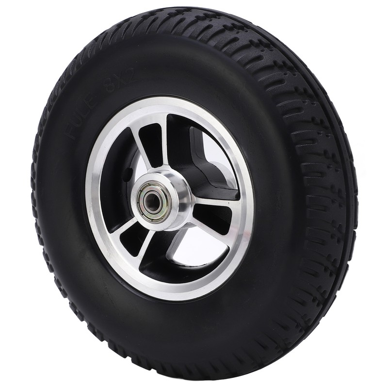 Wheelchair Wheel Replacement Solid PU Reinforced Aluminum Alloy Hub Walker