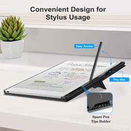 CoBak Stand Case for Remarkable Paper Pro Tablet 11.8" with Hand Strap - Auto Sleep/Wake Folio Lightweight Protective Cover with Pen Holder and Nibs Holder for 11.8 inch 2024 Released Ver (Black)