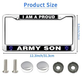 Proud Army Son License Plate Frame US Army Pride Rust-Proof License Plate Frame United States Army
