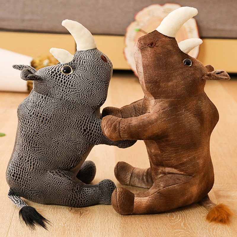Cute Rhino Plush Toy Soft Plush Animal Doll Kids Toy