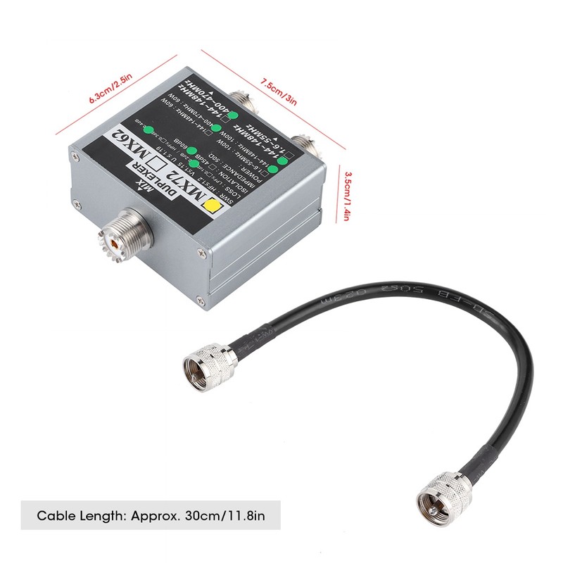 MX72 VHfUHF Duplexer 144-148MHz 400-470MHz Different Frequency Indoor Antenna Combiner