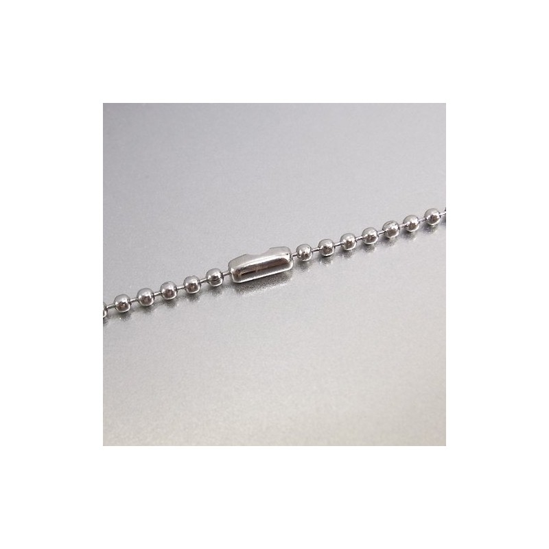 Ball Chain, Stainless Steel, 0.08 inch (2.0 mm), 19.7
