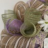 He is Risen Easter Floral Deco Mesh Wreath