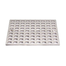 4" Shower Drain Cover Replacement Nickel Brushed, Shower Drain Grate Square Shower Drain Strainer Grid for Bathroom Floor