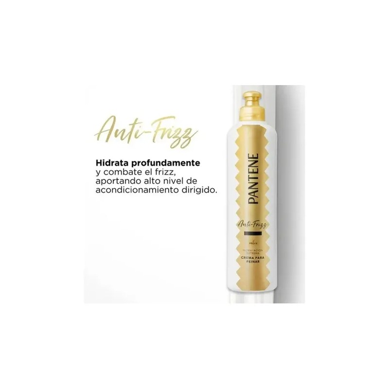 Crema Peinar Antifrizz Pantene Cabello Brillante 300