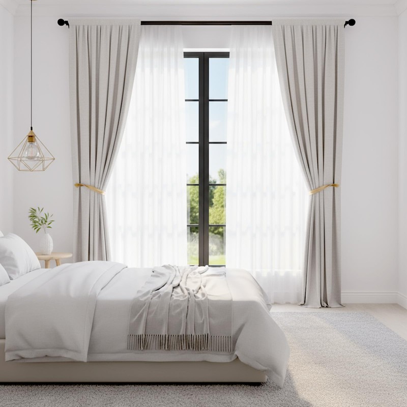 4 Pcs Gold Curtain Holdbacks, Heavy Duty Aluminum Alloy Wall
