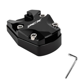 HJSYYDS For PCX 125 150 160 PCX160 PCX150 Motorcycle Accessories Kickstand Side Stand Extension Extension Extension Pad Auxiliary Bracket PCX 125 150 160 Accessories (Black)