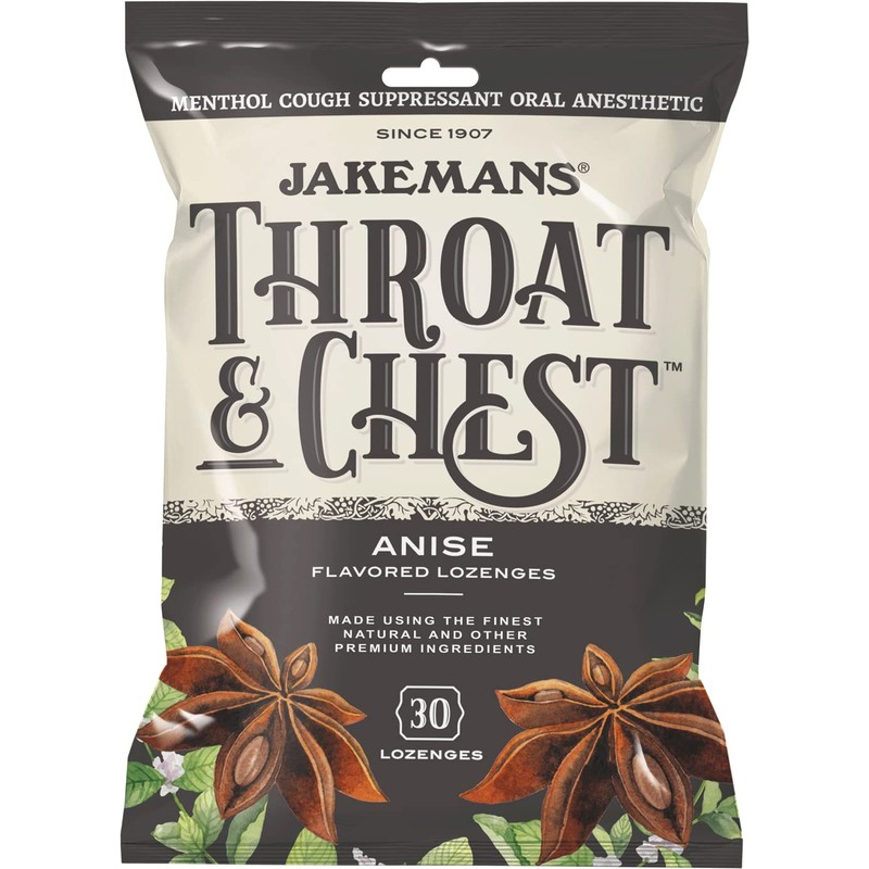Jakemans Throat & Chest Menthol Cough Suppressant Anise - 30