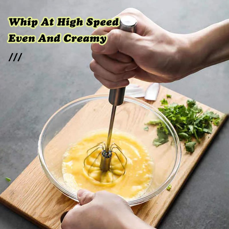 Fine jade2 Whisk Stainless Steel Manual Whisk Semi-Automatic Whisk for