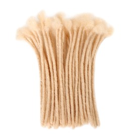 Dreadlocks Human Hair Crochet Hair Extension Locks Light Golden Yellow Human 8 Inches 0.5cm 60 Locs Per Pack