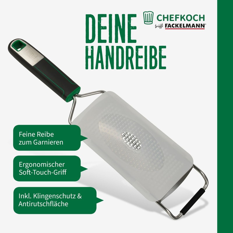 Chefkoch Premium Hand Grater - For Fine Grating of Cheese,