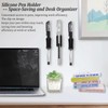 Ceemiaa 6-Pack Adhesive Silicone Pen Holders – Dual-Hole Sticky Pencil