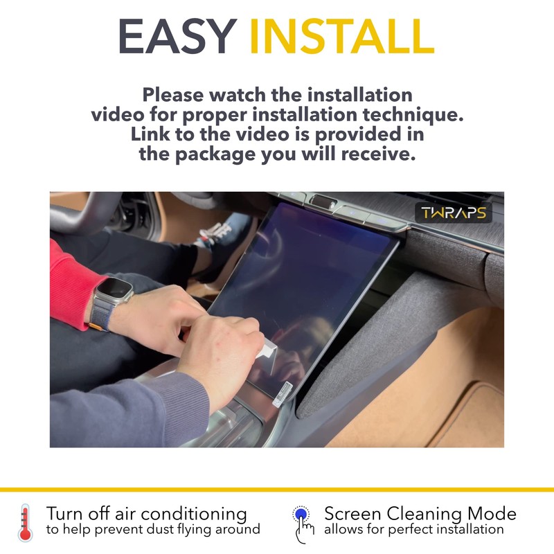 TWRAPS Screen Protectors for Lucid Air - All 3 Clear/HD,