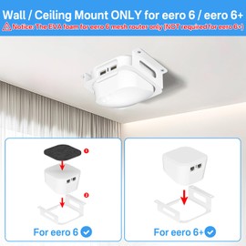 2 in 1 Metal Ceiling Mount Bracket for eero 6 Plus / eero 6 Ceiling Mount or Wall Mount for eero 6 / eero 6+ Mesh Wi-Fi System with Dual Installation Options for Versatile Use