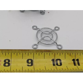 Unbranded Chrome Finish Wire PC Cooling Fan Grill Guard 40 mm (Pack Of 4)