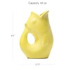 Gurgle Pot Fish Pitcher - Lemon Yellow