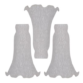 ANYONGLU Lily Lampshade Only 3 Pack White Cloudy Tulip Flower Glass Lamp Shade Replacement Tiffany Style Lily Table Floor Lampshade Replacement