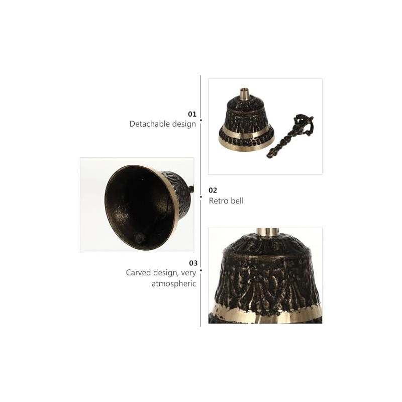 VICASKY Hand Brass Wedding Bells - Bell Bell, Gold for