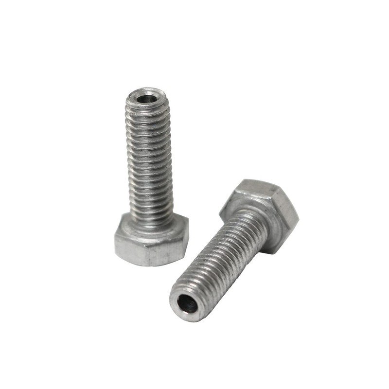 PZRT 2pcs Cylindrical Hollow External Hexagon Screw 304 Stainless Steel