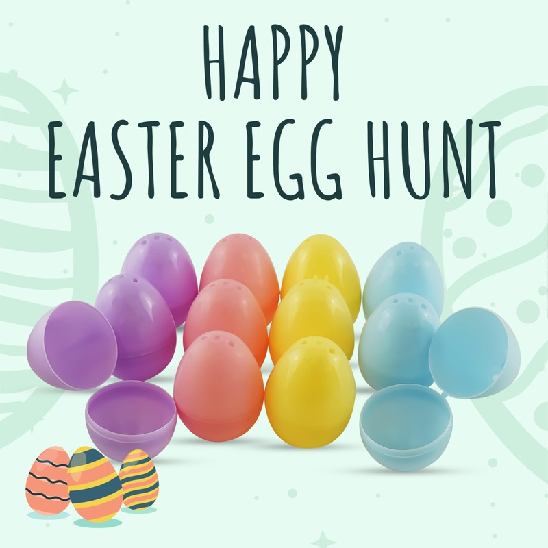 24Pcs Fillable Easter Eggs 5.5cm | Happy Easter Theme Party