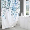 LIVETTY Blue Shower Curtains 180x180cm Drop Fabric Shower Curtain for