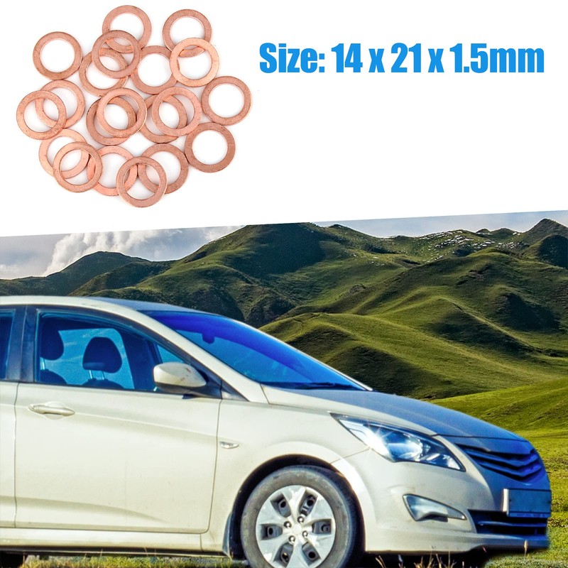 A ABSOPRO Pack of 20 Copper Discs 14 x 21