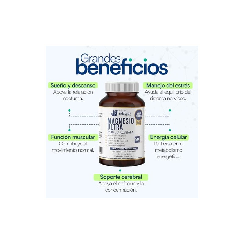 Pack Magnesio Ultra + Citrato de Potasio Nutrientes Vidalabs México