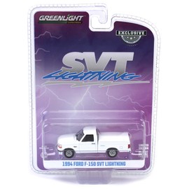 12 PACK 1994 Ford F-150 SVT Lightning w/ Tonneau Bed Cover - White Diecast 1:64 Scale Model - Greenlight 30511