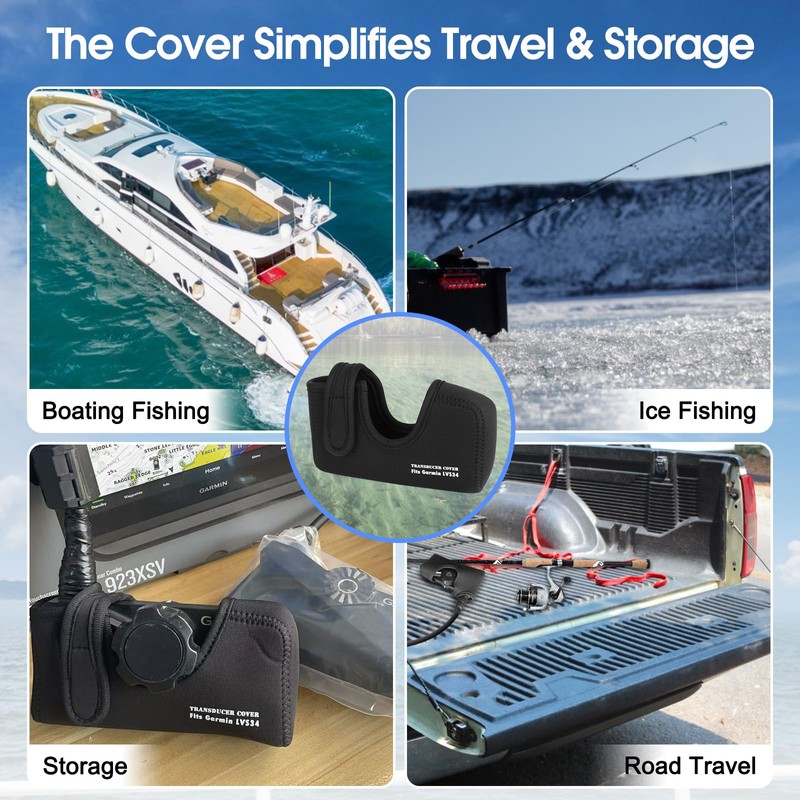 Transducer Cover Compatible with Garmin Livescope Plus LVS34, Travel &