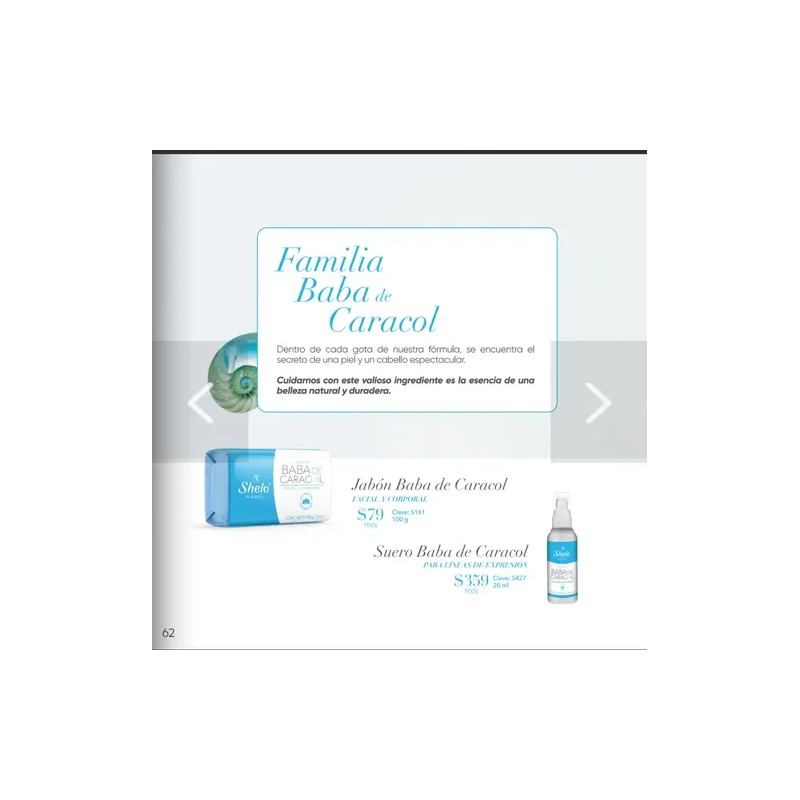 Baba De Caracol , Crema Facial, Manos, Shampoo