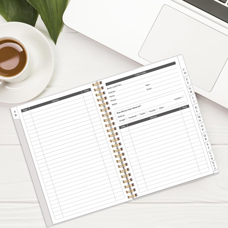 Heveboik Client Record Book - Hair Stylist Client Profile Book-Binder