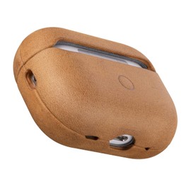 MAOGOAM for AirPods Pro 2nd Generation Leather Case Cover with Button, Genuine Oil Wax Crazy Horse Cowhide Leather Case for Airpods Pro 2, Indiana-Jones Style, The Front LED Visible, Brown