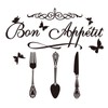 SUPERDANT Wall Sticker with Kitchen Theme Bon Appetit French Vinyl