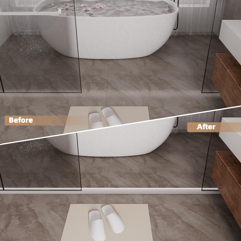 78” White Shower Threshold Water Dam Stopper for Dry and