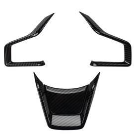 INTGET 4PCS Steering Wheel Stickers for 2018-2022 2023 2024 Subaru Outback Accessories Legacy Crosstrek Forester Ascent Impreza Carbon Fiber Steering Wheel Panel Frame Trim Cover