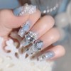 HAPVITAL 24-Piece Set, Nail Tips, Press-On Nails, Popular, 3D, Handmade