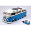 Scale Model Compatible with VW Bus 1962 Blue/White 1:24 Jada Toys JADA99023