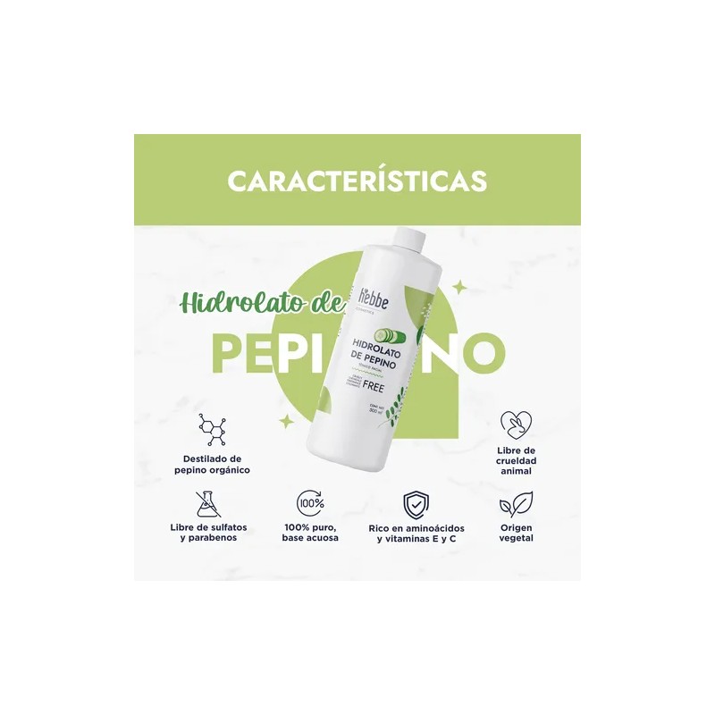 Tonico Facial Hidrolato De Pepino Refrescante 500 Ml