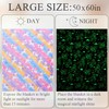Glow In The Dark Pink Children's Blanket, Rainbow Unicorn Gifts