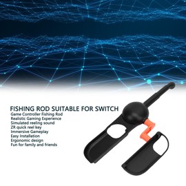 Pomya Fishing Rod for Switch 2 with Spinning Reel and ZR Quick Reel Key Ergonomic Game Controller Fishing Accessories for Switch OLED Immersive Fishing Game Experience