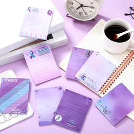 32 Pads Suicide Prevention Awareness Sticky Notes Bulk Purple Positive Psychology Affirmations Sticky Note for Suicide Prevention Awareness Mental Health Care Activities Supplies