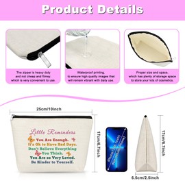 Encouragement Gifts for Women Makeup Bag Mental Health Gift Inspirational Positive Affirmation Gifts for Her Female Daughter Sister Friend Cosmetic Bag Christmas Birthday Gift Travel Pouch