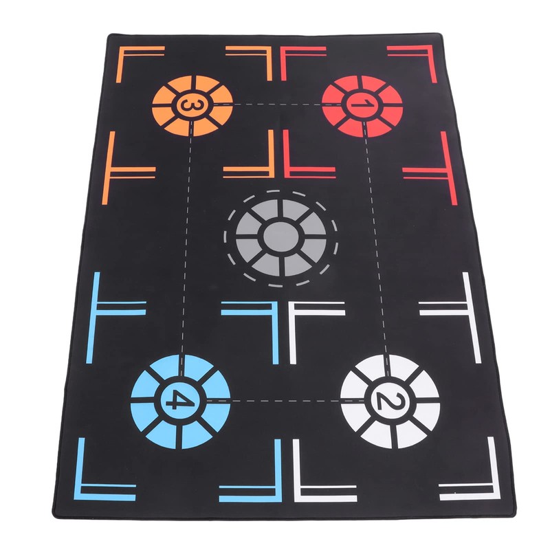 EIMSOAH Black Rubber Basketball Training Mat, Mute Point Reminder for