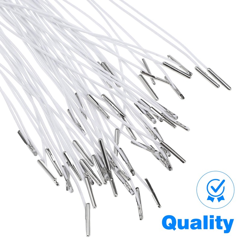 Operitacx 50pcs Elastic Barbed Ropes for Hats Masks Clothing String