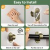 ANDGOO 6 Pack No Hole Curtain Rod Brackets Hangers, Self