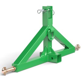 3 Point 2" Trailer Hitch Receiver for Category 2 Tractors, Heavy Duty 3pt Quick Hitch Attachment, Tractor Tow Drawbar Adapter, Compatible with Kubota, Mahindra, Ford, Yanmar, John Deere(Green)